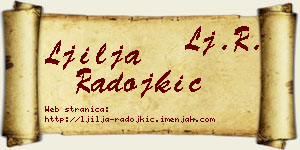 Ljilja Radojkić vizit kartica